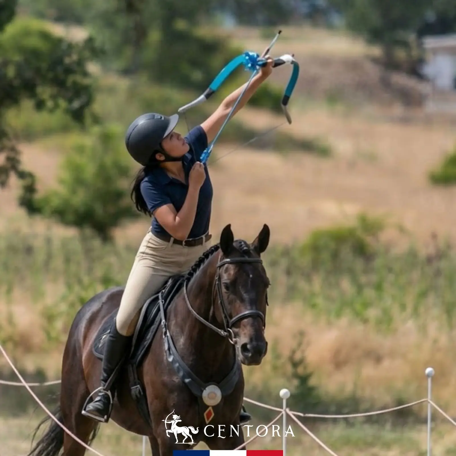 Mounted archer using CENTORA equipment